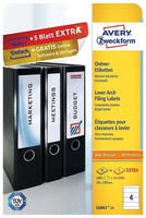 Avery-Zweckform L6061-10, Avery-Zweckform Ordner-Etiketten L6061-10 59 x 192mm Papier