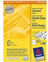 AVERY Zweckform 3661, AVERY Zweckform Etiketten 3661 wei&szlig; 70,0 x 67,7 mm, 100...