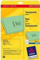 Avery Zweckform J4722-25 Etiketten transparent, 250 St&uuml;ck