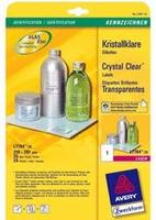 Avery Zweckform L7784-25, AVERY Zweckform Crystal Clear Etiketten, 210 x 297 mm