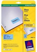 Avery Zweckform L6032-20, Avery Zweckform L6032-20 Etiketten - 63,5 x 33,9 mm, blau,