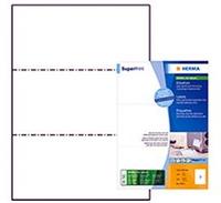 Herma 4664, Herma Etiketten A4 wei&szlig; 210x99 mm perforiert Papier matt 300 St.