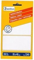 AVERY Zweckform 3345, AVERY Zweckform Adressetiketten 3345 wei&szlig; 95,0 x 48,0 mm, 282
