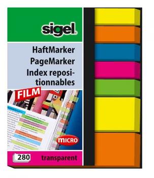 sigel HN616 Haftmarker Film, 50x63 mm, 280 Blatt