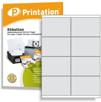Printation Etiketten selbstklebend auf A4-Träger 105 x 70 mm, weiß (1367625)