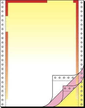 sigel Computer-Briefbogen, A4 hoch, 3fach, 400 Sätze, rot/gelb