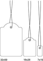 HERMA H&auml;ngeetikett 6933 18x28mm wei&szlig;er Faden wei&szlig; 1.000 St./Pack.