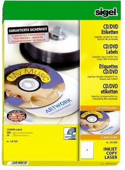 sigel LA526 CD/DVD-Etiketten, weiß