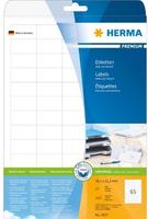 Herma 5027, Herma Etiketten Premium A4, wei&szlig; 38,1x21,2 mm Papier matt 1625 St.
