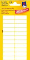 AVERY Zweckform 3044, AVERY Zweckform Etiketten 3044, wei&szlig;, 32x10mm, rechteckig 132