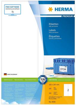 Herma Universal-Etiketten, 105 x 297 mm, weiß (4658)