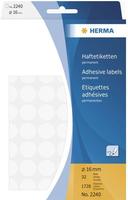 HERMA Markierungspunkt 2240 16mm Papier wei&szlig; 1.728 St./Pack.