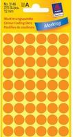 AVERY Zweckform Klebepunkte leuchtorange &Oslash; 12,0 mm, 270 St.