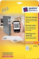 Avery-Zweckform L7120-25, Avery-Zweckform L7120-25 QR-Code-Etiketten 35 x 35mm Papier
