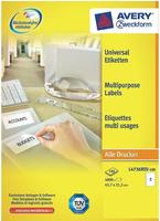 Zweckform Universaletiketten L4736REV-10, wei&szlig;, 45,7 x 21,2mm, abl&ouml;sbar, 10 Blatt,
