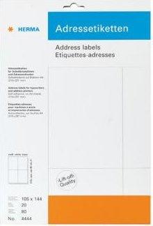 Herma Adress-Etiketten, 105 x 144 mm, weiß (4444)