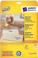 Avery Zweckform 6173, AVERY Zweckform 720 Etiketten 6173 wei&szlig; 70,0 x 37,0 mm