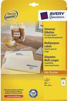 Avery Zweckform 6175, AVERY Zweckform 360 Etiketten 6175 wei&szlig; 105,0 x 48,0 mm