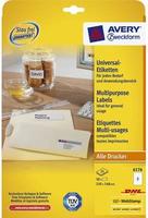 Avery Zweckform 6176, AVERY Zweckform Universal-Etiketten 210 x 148 mm, wei&szlig;