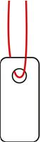 HERMA H&auml;ngeetikett 6919 10x22mm roter Faden wei&szlig; 1.000 St./Pack.