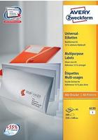 Zweckform Universaletiketten 6135, wei&szlig;, A5 Bogen, 210 x 148mm, 200 Blatt, 200