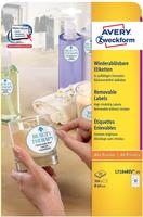 Avery Zweckform L7104REV-25, Avery Zweckform Avery Runde Etiketten, abl&ouml;sbar