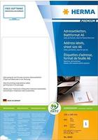 HERMA Premium - Papier - matt - permanent selbstklebend - wei&szlig; - A6 (105 x 148 mm)