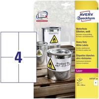 Avery Zweckform L4719 - Polyester - matt - permanenter Klebstoff - wei&szlig; - A6 (105 x