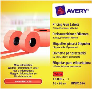 Avery Zweckform Preisauszeichner-Etiketten rot (RPLP1626)