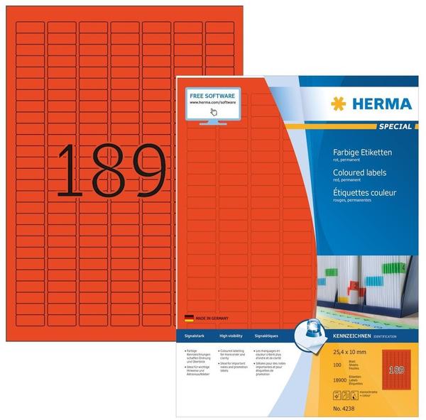 Herma Universal-Etiketten rot (4238)