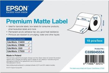 Epson Etikettenrolle matt (C33S045534)
