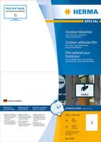 HERMA 9541, Wei&szlig;, Rechteck, A4, Universal, Polyethylen, Matte