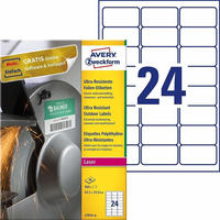 Ultraresistente Etiketten 63,5x33,9 mm wei&szlig; VE=960 St&uuml;ck