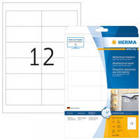 Herma 4595, Herma wetterfeste Folienetiketten 4595 wei&szlig;