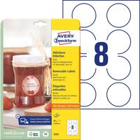AVERY Zweckform 5081, AVERY Zweckform Etiketten 5081 wei&szlig; 65,0 x 65,0 mm, 10 Blatt