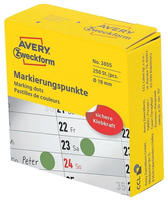 Avery Zweckform 3855 Markierungspunkte, &Oslash; 19 Mm, 1 Rolle/250 Etiketten, Gr&uuml;n