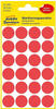Zweckform Markierungspunkte 3595, rot, Ø 18 mm, ablösbar, 96 Stück