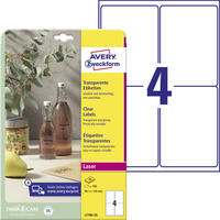 Etiketten 17,8x10 mm 25 Blatt/6750 Etiketten transparent