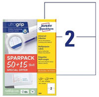 AVERY ZWECKFORM - Universal-Etiketten 210 x 148 mm 50+15 Bl -
