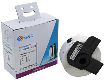 G&G Kompatibel mit Brother DK-11201 400 Etiketten (29mm x 90mm) Schwarz auf weiß