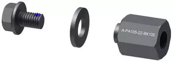 Qeridoo Polygonadapter Achsadapter 10,5x1 schwarz