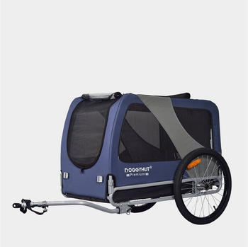 Tiggo Doggyhut Premium Hundefahrradanh&auml;nger XL blau