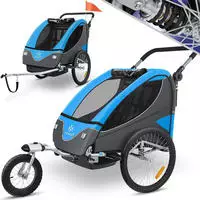 KESSER&reg; Kinderanh&auml;nger Fahrradanh&auml;nger 360&deg; Drehbar mit Federung 2in1