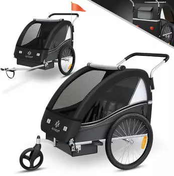 Kesser Kinderfahrradanh&auml;nger Sport-RX - schwarz
