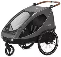 Hauck Fahrradkinderanh&auml;nger "2in1 Bike Trailer und Buggy Dryk Duo, melange grey"
