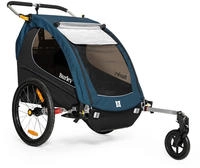 Burley 937106, Burley Encore X Two Seater Bike Trailer Silber Max 45 kg Junge Blue