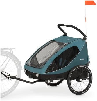 Hauck Dryk Duo Fahrradanhänger & Buggy für 2 Kinder Ocean Green (515105)