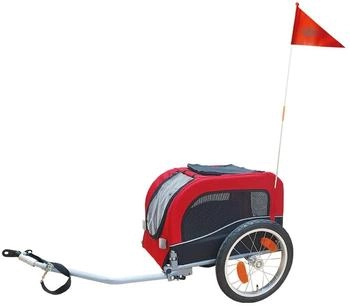 Nobby Fahrradanhänger Senlima rot-schwarz für Hunde (62395)