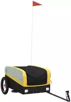 vidaXL Fahrradanh&auml;nger Schwarz und Gelb 30 kg Eisen