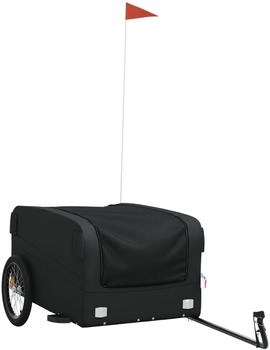 vidaXL Fahrradanhänger Schwarz 45 kg Eisen